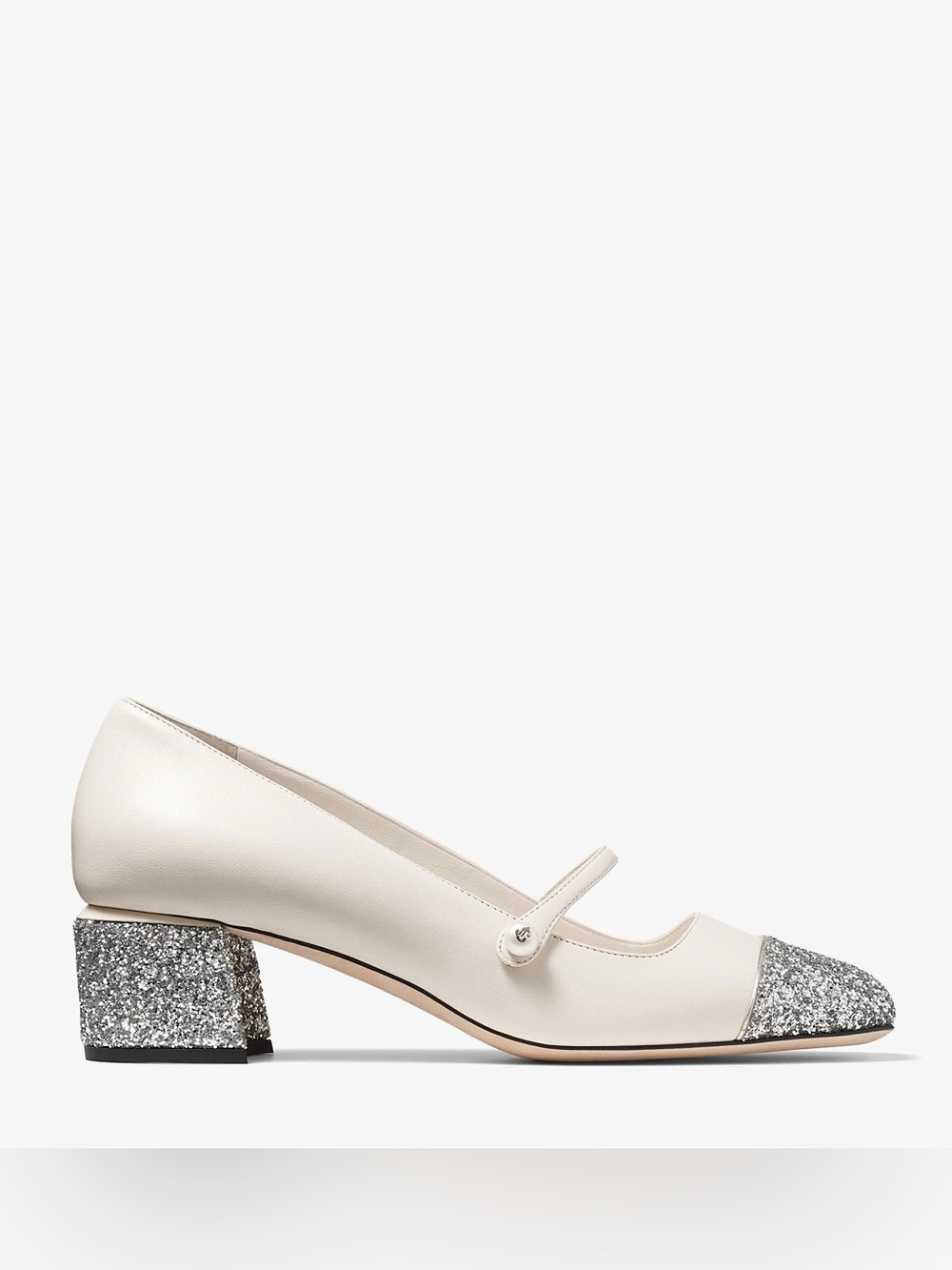 New Jimmy Choo Elisa 45 White Womens Pump $895